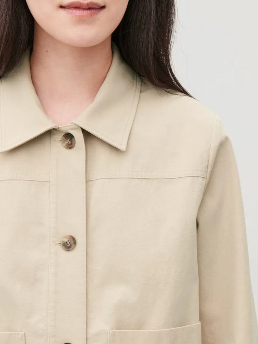 COS Button-Up Canvas Jacket - Picture 2 of 7